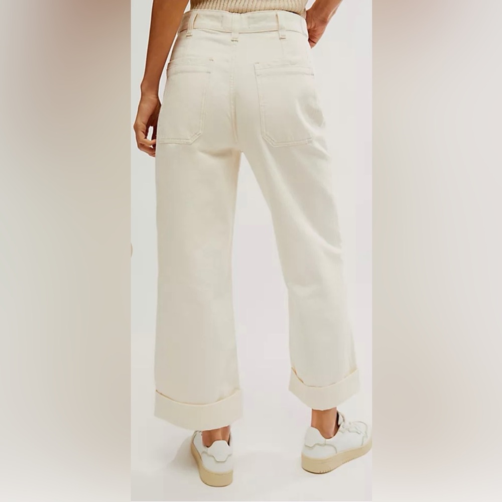 NWT FREE PEOPLE WE THE FREE PALMER CUFFED JEANS 🤍🤍 - Picture 4 of 6